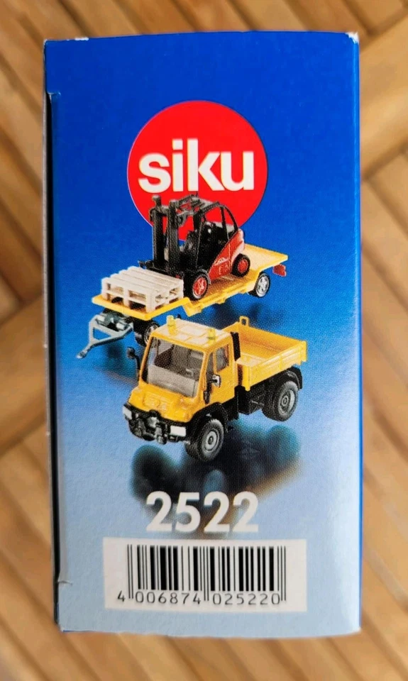 SIKU Unimog mit Gabelstapler 1:55 Metall- NEU in OVP *Rarität* - Bild 2 von 4