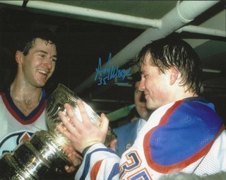 Former Edmonton Oilers G Andy Moog Autographed 8x10 W/SportsWorld COA