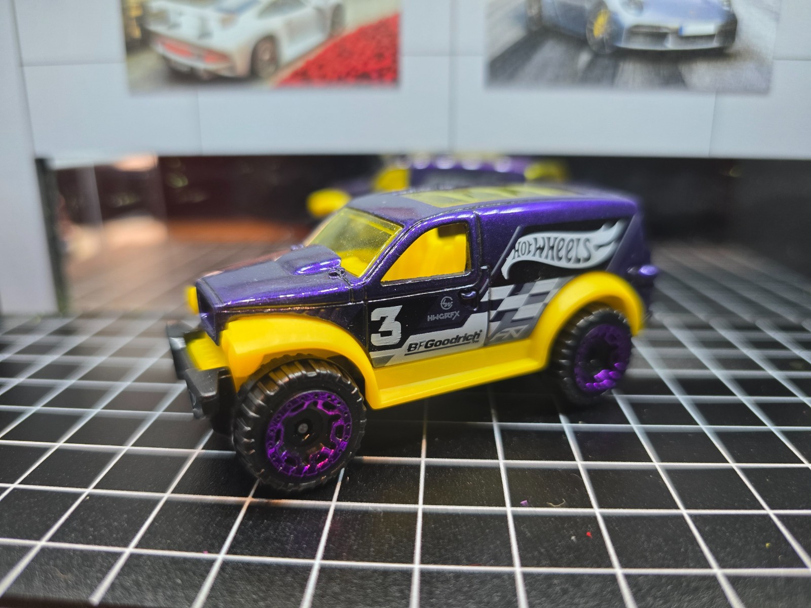 💎 2023 Hot wheels Mainline # Power Panel Purple , Spun Loose