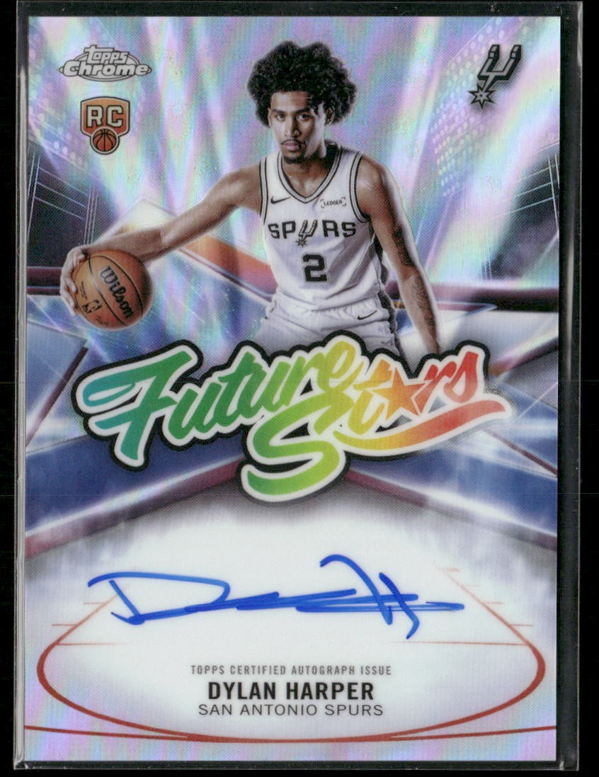 2025-26 Topps Chrome Dylan Harper RC Future Stars Auto Refractor Spurs Rookie