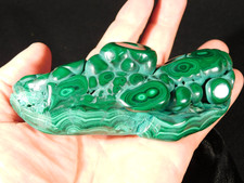 Big! Polished Deep Green Malachite Stalactite Or Stalagmite From The Congo 393gr