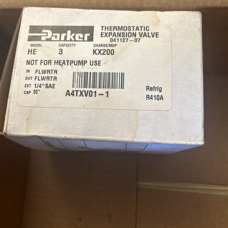 Parker A4TXV01-1 Thermostat Expansion Valve 044127-08 HE 3 KX200