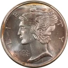 VINTAGE 1 OZ .999 SILVER ROUND, MERCURY DIME STYLE, PRETTY TONING!