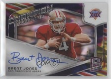 2024 Panini Spectra Champion Signatures Hyper Prizm 53/75 Brent Jones Auto 1m1a