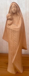 geschnitzte Holzfigur Holz Maria m. Kind