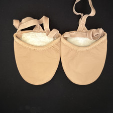Bloch S0609L Beige Leather Ballet Slippers Shoes w/ Elastic Straps Unisex