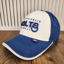 Indianapolis Colts Reebok NFL Strapback Hat Cap Blue White Football Wool Blend