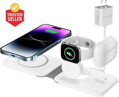 3 in 1 Wireless Charger, Foldable Magnetic Charging Station, Fast Travel Wireles