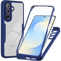 HandyhüLle FüR Galaxy A57 5G Techsuit Case Cover Etui Transparent, Dunkelblau