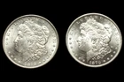 1878-S and 1879-S Morgan Silver Dollars  UNC-BU  90% Silver