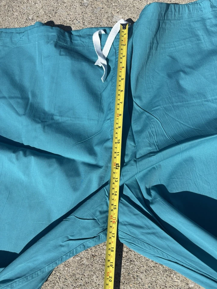 Essentials by Encompass Reversible Scrub Pants Unisex 6X Teal Green - Image 4 of 4