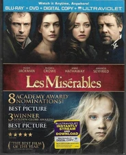 Les Misérables (2012) [Blu-ray + DVD +Digital + Ultraviolet] (2013) slipcover