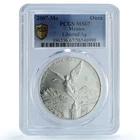 Mexico 1 onza Libertad Angel of Independence KM-639 MS 67 PCGS silver coin 2007