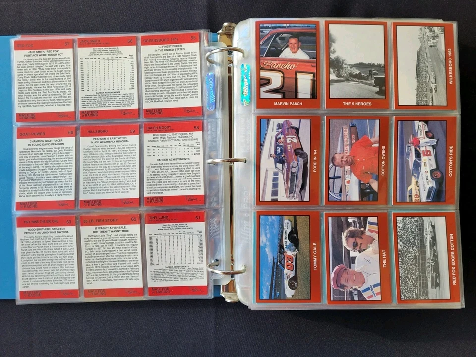 1989/1991 T.G. Racing "Masters of Racing" & Update Complete Card Sets w/Binder - Image 4 of 4