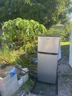 Galanz Silver 2-Door Top Freezer Mini Fridge, Manual Defrost, Adjustable Shelves — photo 1