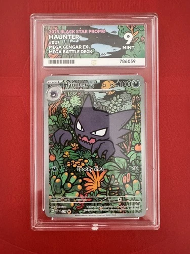 Pokémon TCG Haunter MEP 027 Promo, Graded ACE 9 Mint From Gengar Battle Deck ✅