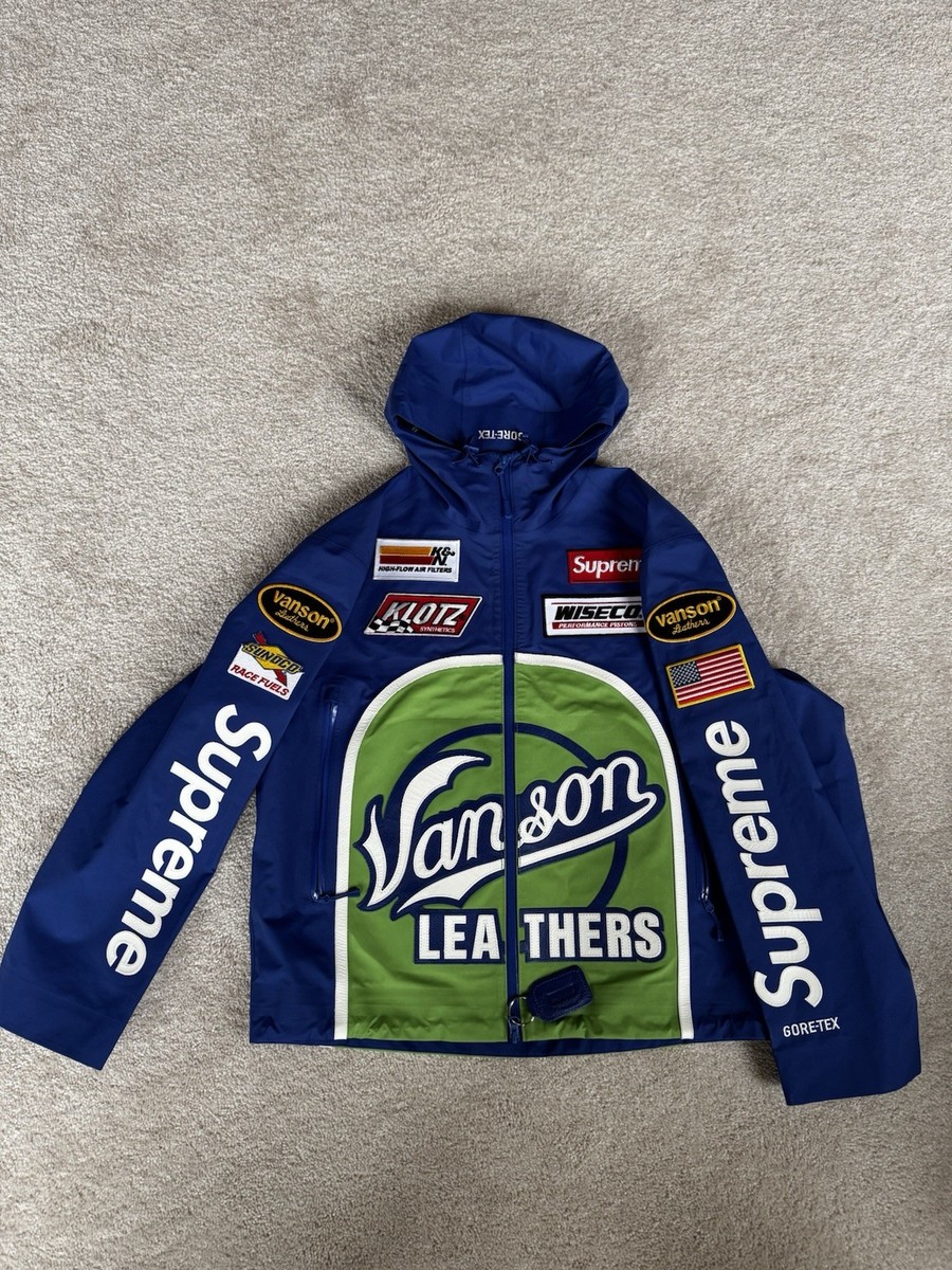 Supreme Vanson Leathers GORE-TEX Shell Jacket 'Royal' Small | eBay