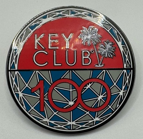 Key Club 100 Pin Circle Design Kiwanis Service Organization Lapel Pin