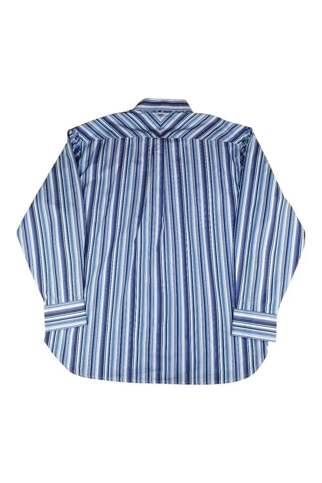 Chemise à manche longue à rayures Tommy Hilfiger bleu et blanche taille XL - Photo 2/4