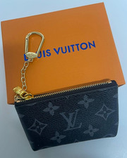 Louis Vuitton Monogram Key Pouch / Pochette Cl s Coin Purse Black