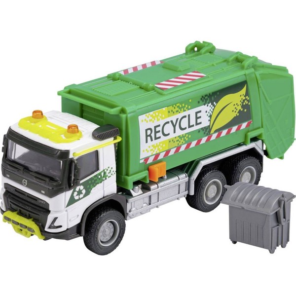 Majorette Volvo Fmx Truck Garbage Collector Fertigmodell Baufahrzeug Modell-image
