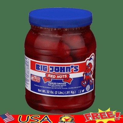 Pickled Sausage Snack Links Low Carb Protein Smoked Ready to Eat 32oz Jar New