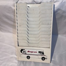 Vintage Snap-on Mechanics Metal Wall Mount Work Order File Cabinet Advertising