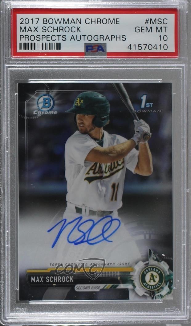 2017 Bowman BOWMAN CHROME PROSPECT AUTOGRAPHS #MSC Max Schrock front