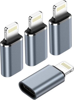 IPhone 8 Pin auf USB C Adapter (4 Stück), Adapter für iPhone Aufladen Daten