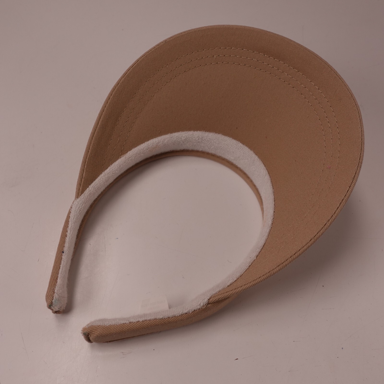 Unbranded Blank Solid Beige Visor Cap Adjustable … - image 2