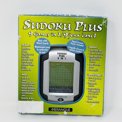 NEW Sudoku Plus Touch Screen Stylus Electronic Travel Number Puzzles 9 Games