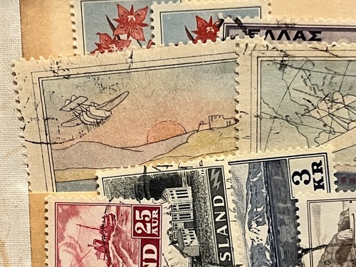 WW STAMP LOT IN MINI STOCK PAGE ICELAND, GREECE, JAMAICA, FRANCE - Picture 5 of 5