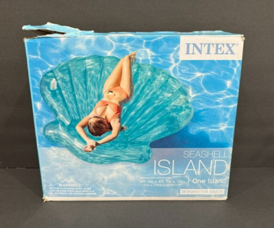 Inflatable Seashell Intex INTEX 6' Inflatable Seashell Island Pool Float Giant Beach Raft Old ...