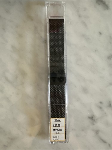 *NEW* Hadley Roma Men’s 20mm Black Stainless Steel Watch Band MB3848 - Picture 4 of 4