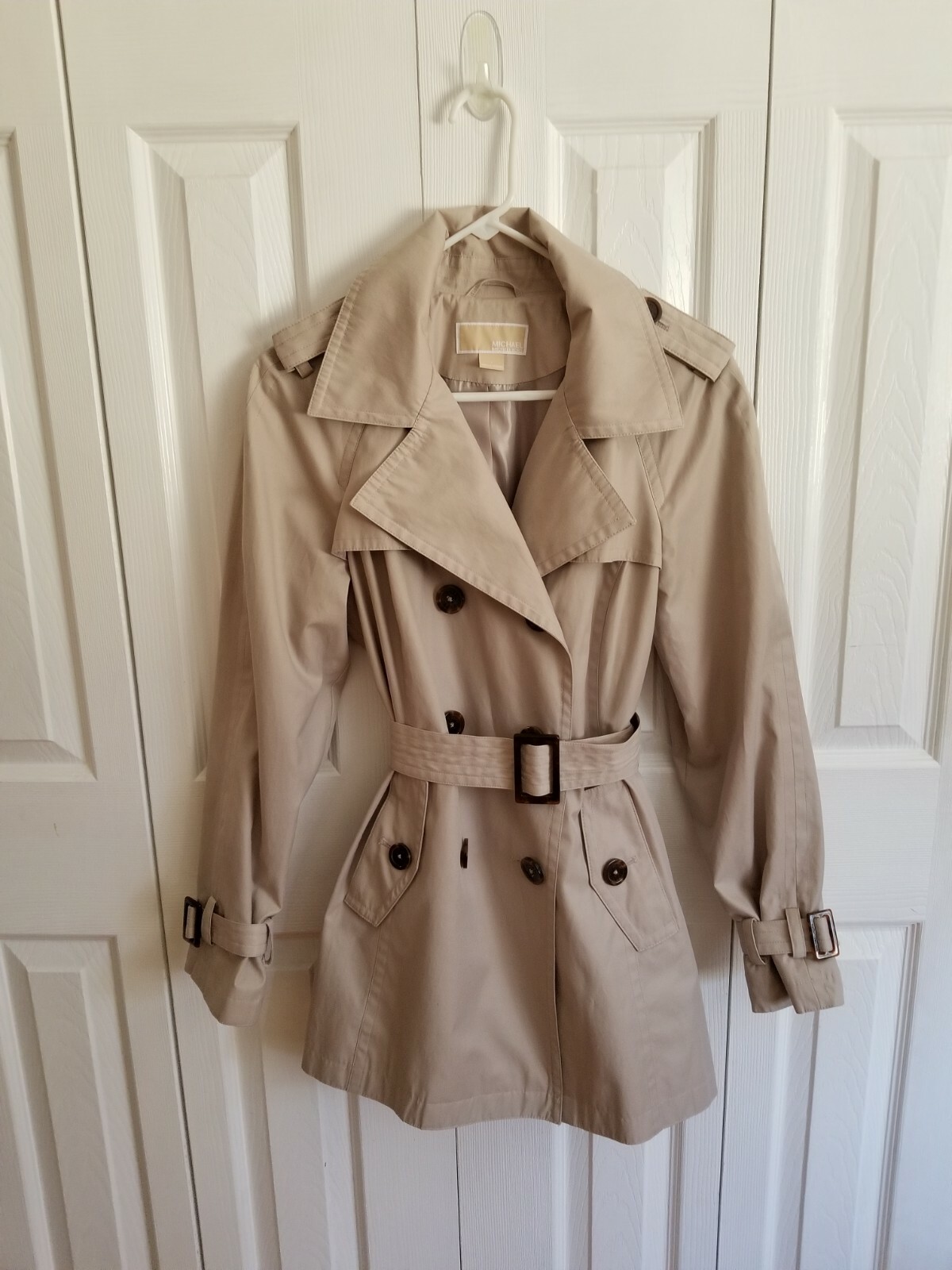 michael kors khaki trench coat