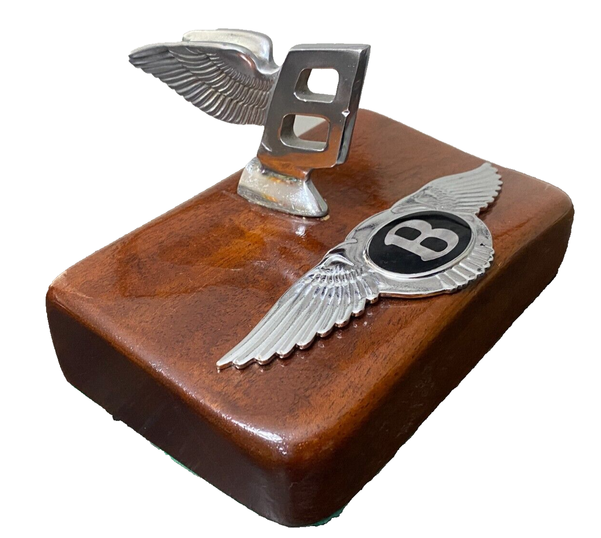 1950'S Bentley Winged 'Flying B' Mascot Hood Ornament w/ Grille