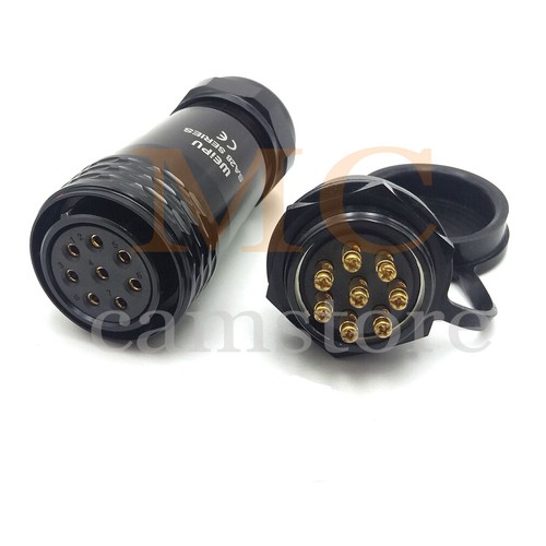 SA28 WEIPU 8PIN  Bulkhead IP68 Waterproof Plug & Socket Connector 500V/25A  8Pin - Picture 3 of 8
