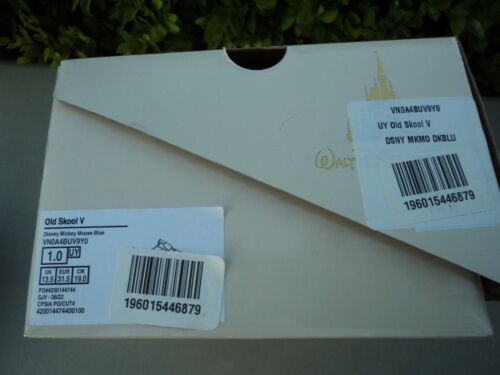Nuove scarpe Vans Disney Topolino 50° anniversario Old Skool V giovani taglia 1 nuove con scatola - Foto 2 di 8