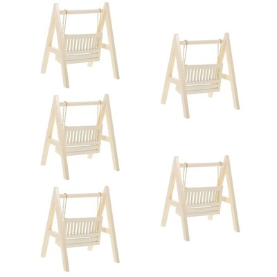  5 Pieces Dekoratives Schaukelmodell Miniaturschaukel Puppenhaus Kinderschaukel