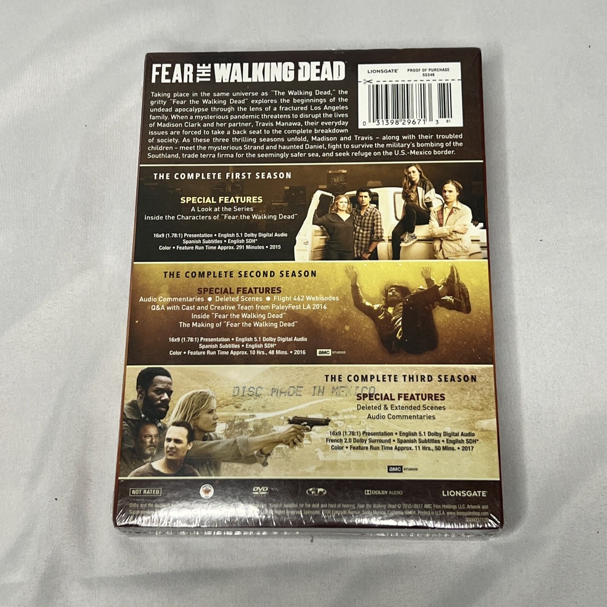 AMC Fear The Walking Dead Complete Seasons 1-3 DVD NEW SEALED 11
