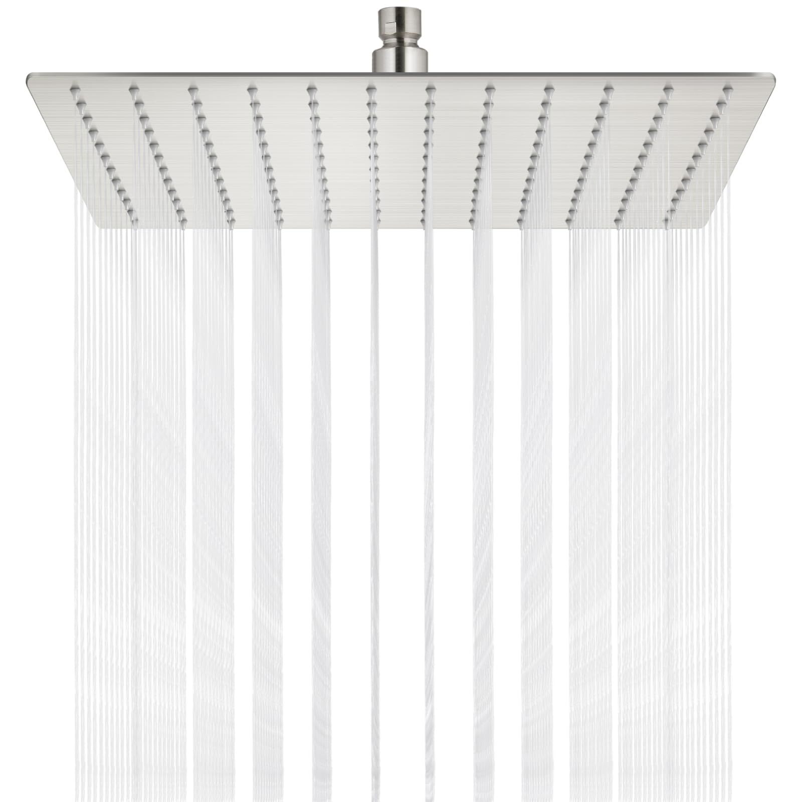 Rainfall Shower Head Square Stainless Steel Rain Showerhead High Pressure Wat...