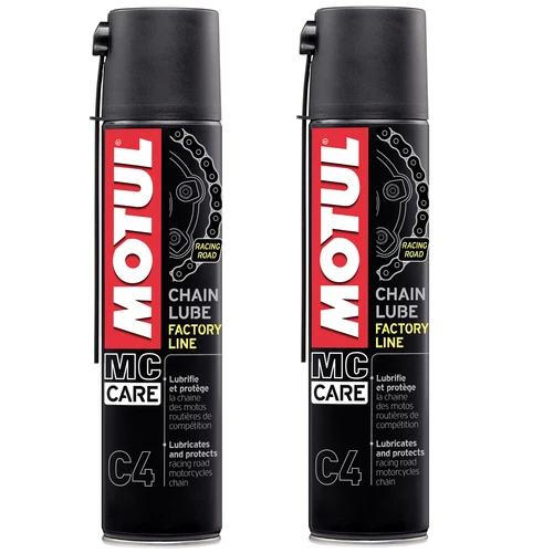 MOTUL MC CARE C4 CHAIN LUBE FACTORY LINE 2x400 ml Motorrad Racing Kettenspray