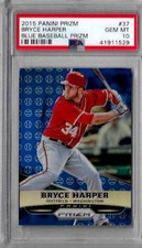 2015 Panini Prizm Bryce Harper Blue Baseball Prizm PSA 10