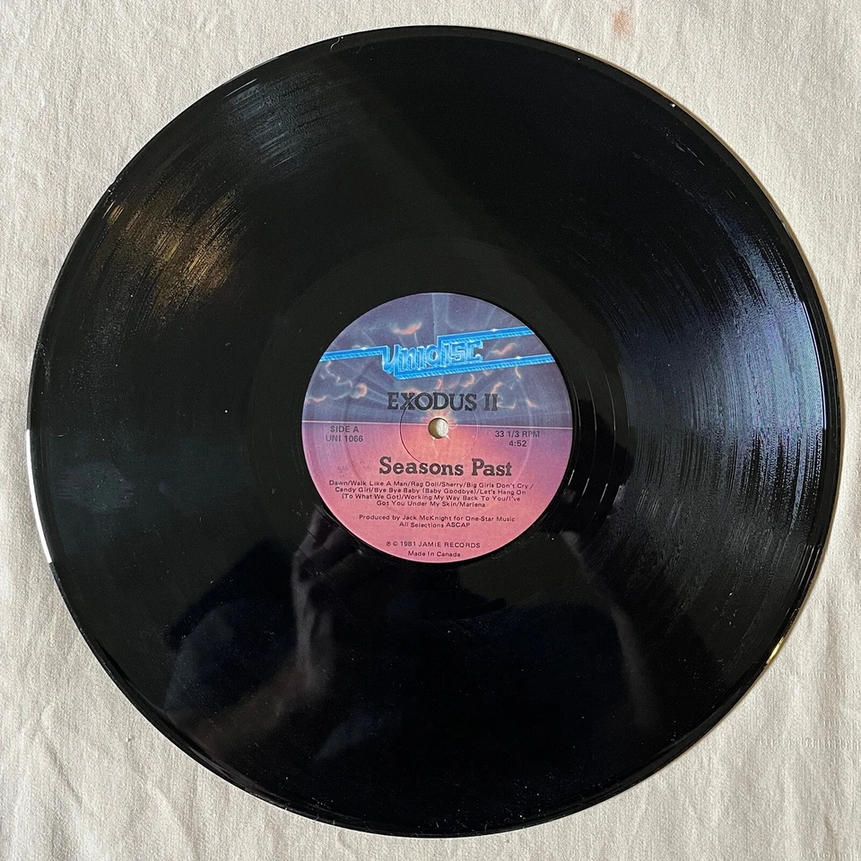 EXODUS II Seasons Past 1981 Vinyl Maxi Single Unidisc UNI 1066 - VG+ - Image 3 of 4