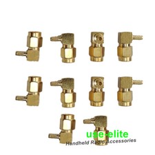 10Pcs SMA Male to SMA Male Plug Right Angle Coaxial Adapter Connector