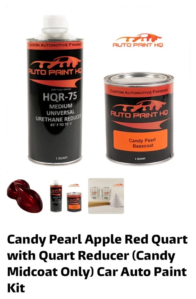Candy Pearl Apple Red Car Paint-kit   - Image 3 of 3