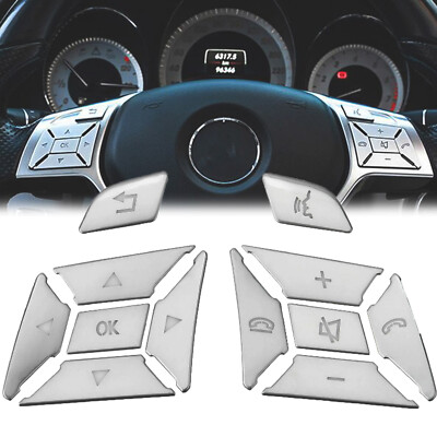 Steering Wheel Button Car Cover Trim For Mercedes Benz E300 E350 E400 W212 R172