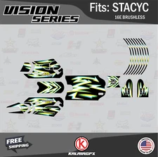 Graphics Kit for STACYC 16E Brushless Electric Bike (All Years)  Vizion -teal