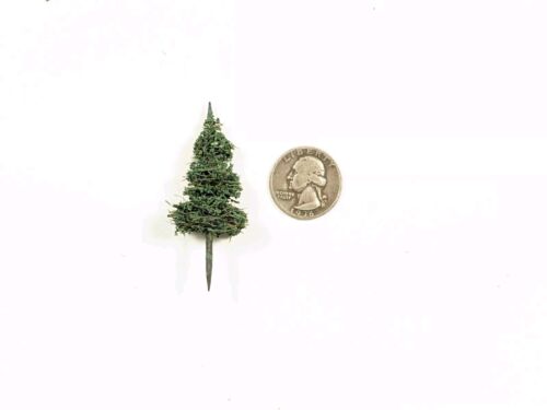10 pcs ELK RIVER 2" Model Trees BLUE SPRUCE Hand-Painted 15mm 28mm Scenery - Picture 4 of 15