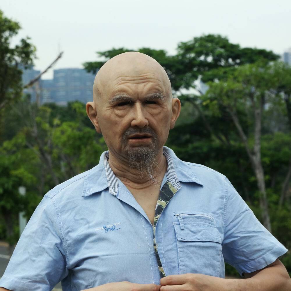 Very realistic soft silicone mask Lifelike beard Grandpa soft Silicone